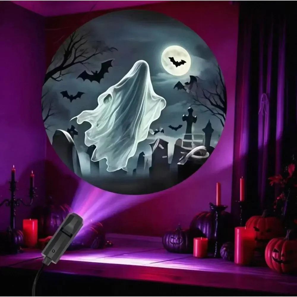 USB 6‑Pattern Holiday Projection Lamp for Party Decor